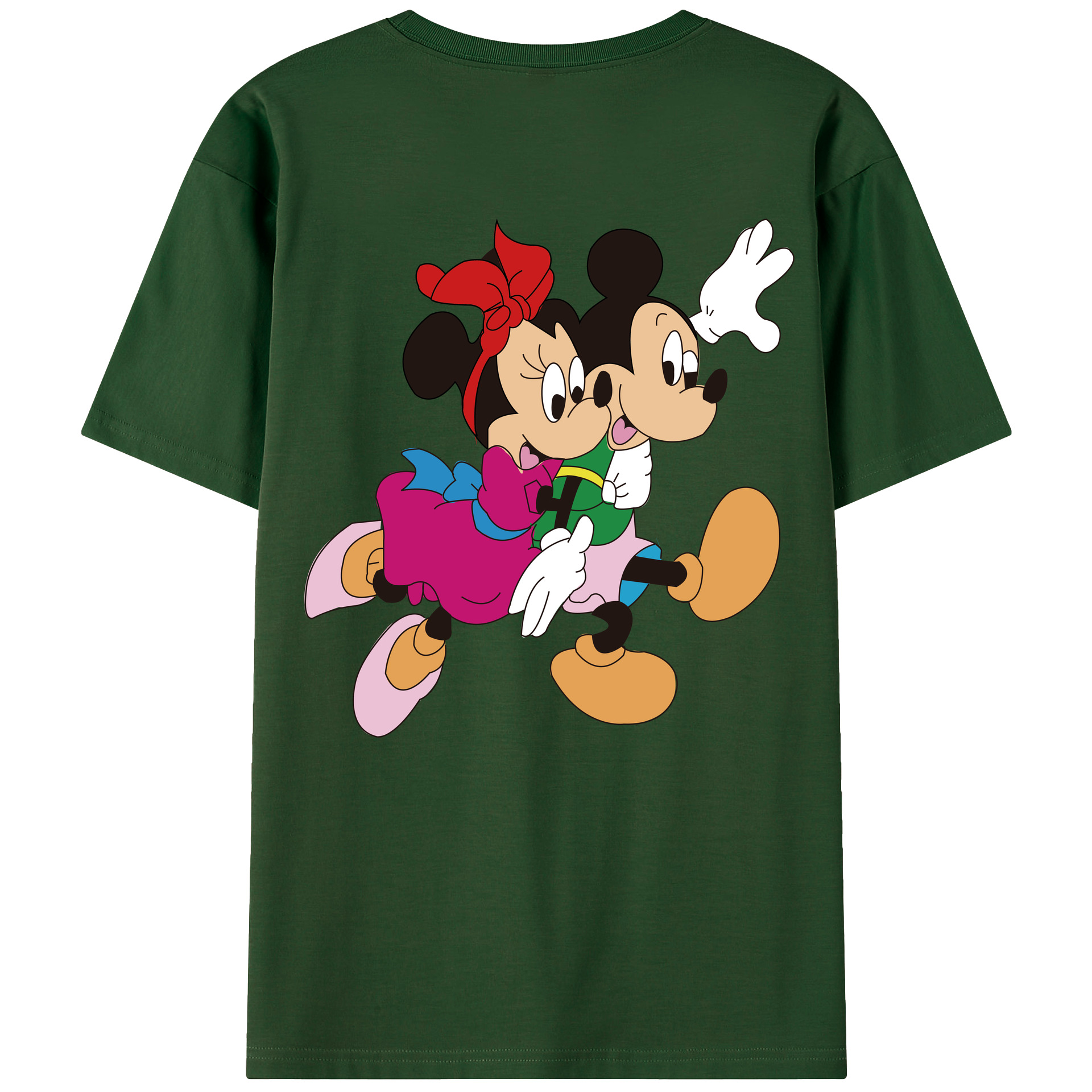 （画像用） ミッキーマウス Mickey Mouse 綿100％半袖Tシャツ（背面プリント）